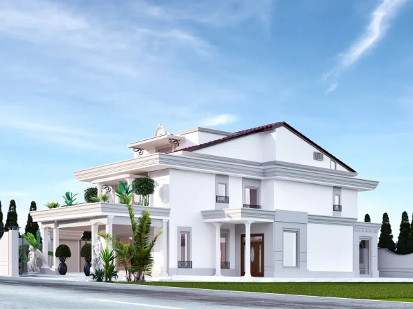 Villa cephe tasarımı ve 3d render